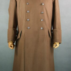 WWII German Brown Wool DAK Heer Afrikakorps Greatcoat Tropical Overcoat